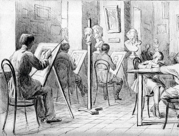 Image - Mykola Pymonenko: A Corner of our Drawing School (1885).